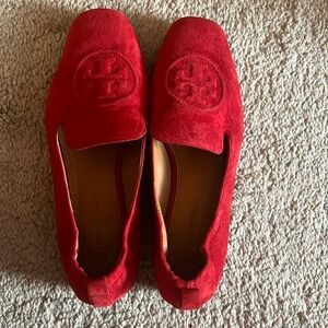 Tory Burch Suede Flats ****BEAUTIFUL****Crimson Red